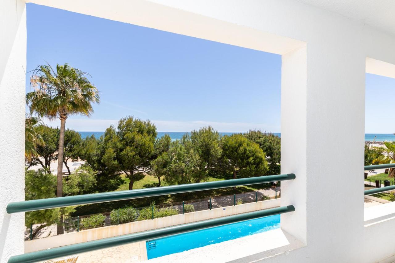 Carteia Superb Front Beach Flat Sea View Balcony Quarteira Exterior foto