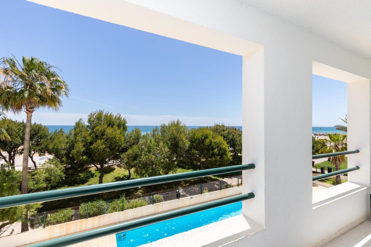 Carteia Superb Front Beach Flat Sea View Balcony Quarteira Exterior foto