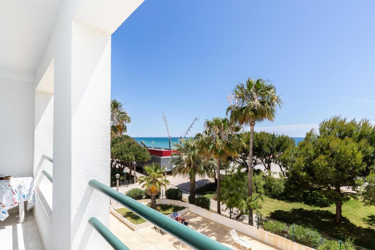 Carteia Superb Front Beach Flat Sea View Balcony Quarteira Exterior foto